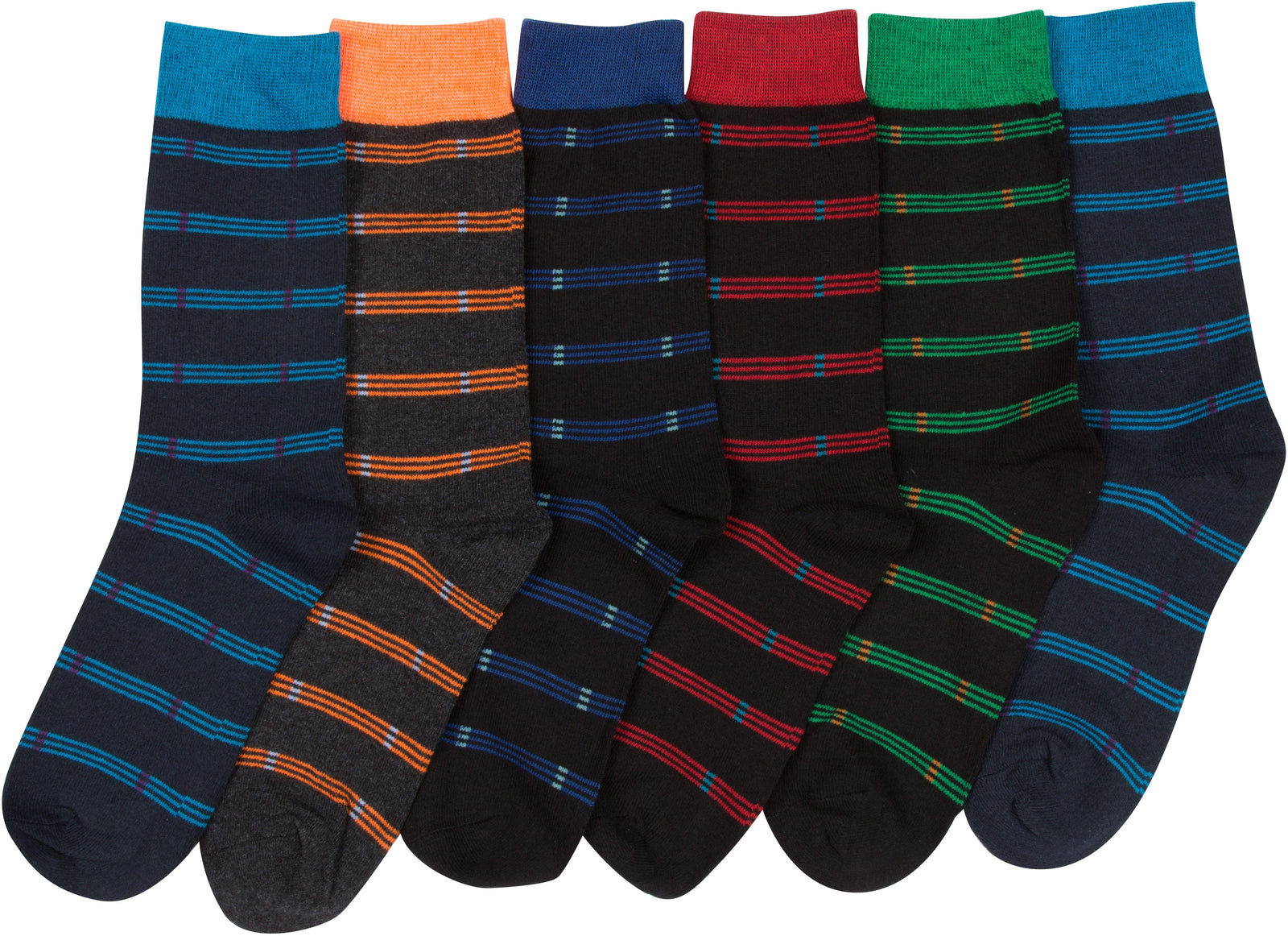 Calcetines de vestir con estampado clásico Sakkas para hombre (paquete de 6)