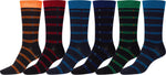 Calcetines de vestir con estampado clásico Sakkas para hombre (paquete de 6)