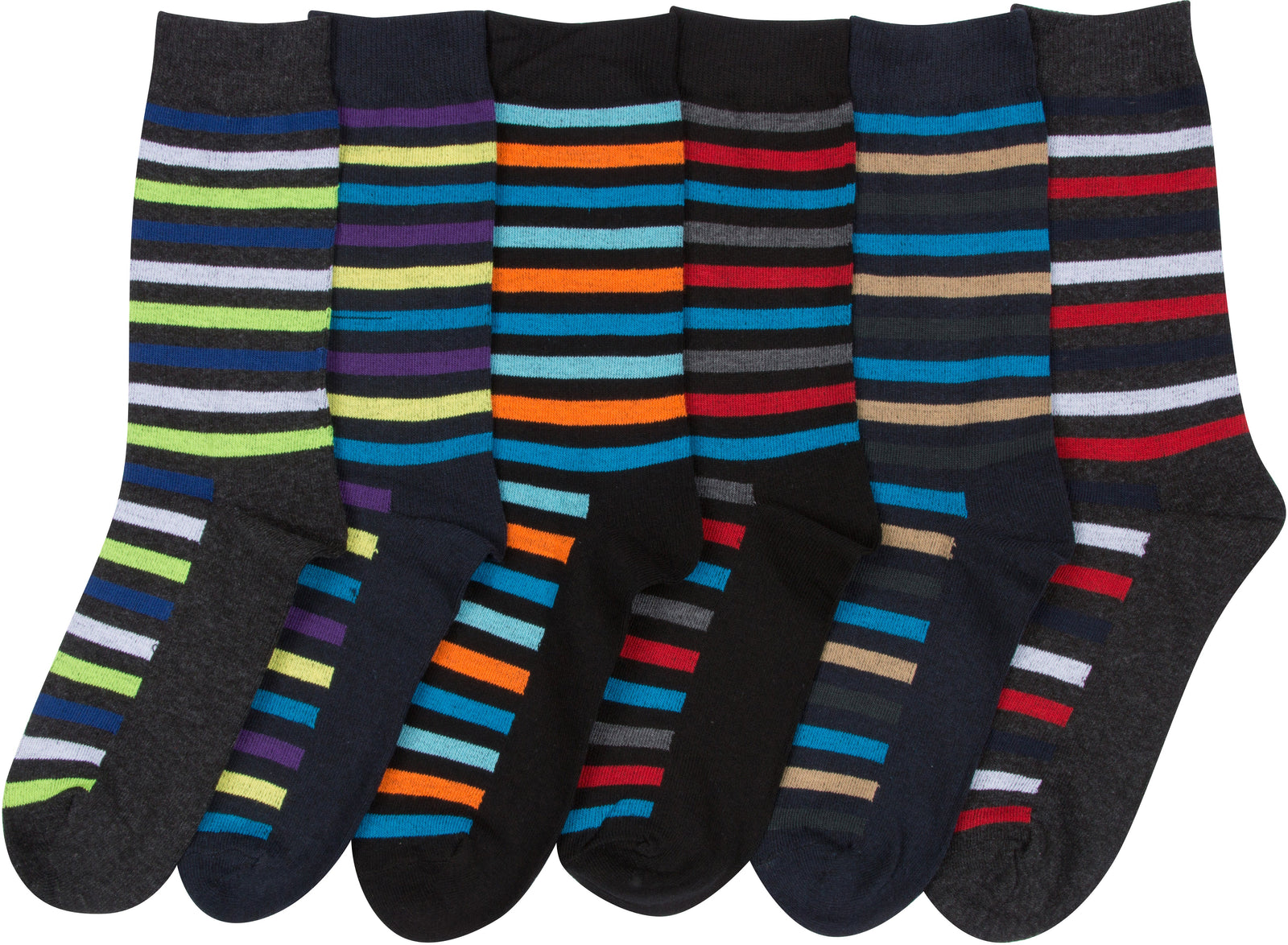 Calcetines de vestir con estampado clásico Sakkas para hombre (paquete de 6)
