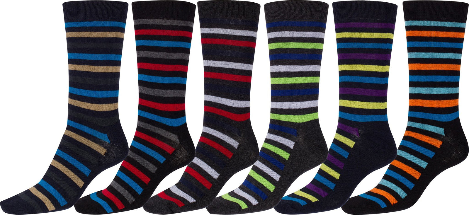 Calcetines de vestir con estampado clásico Sakkas para hombre (paquete de 6)