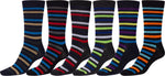 Calcetines de vestir con estampado clásico Sakkas para hombre (paquete de 6)