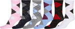 Sakkas Women's Fun Colorful Design Poly Blend Crew Socks Assorted 6-Pack