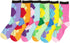 Sakkas Women's Fun Colorful Design Poly Blend Crew Socks Assorted 6-Pack