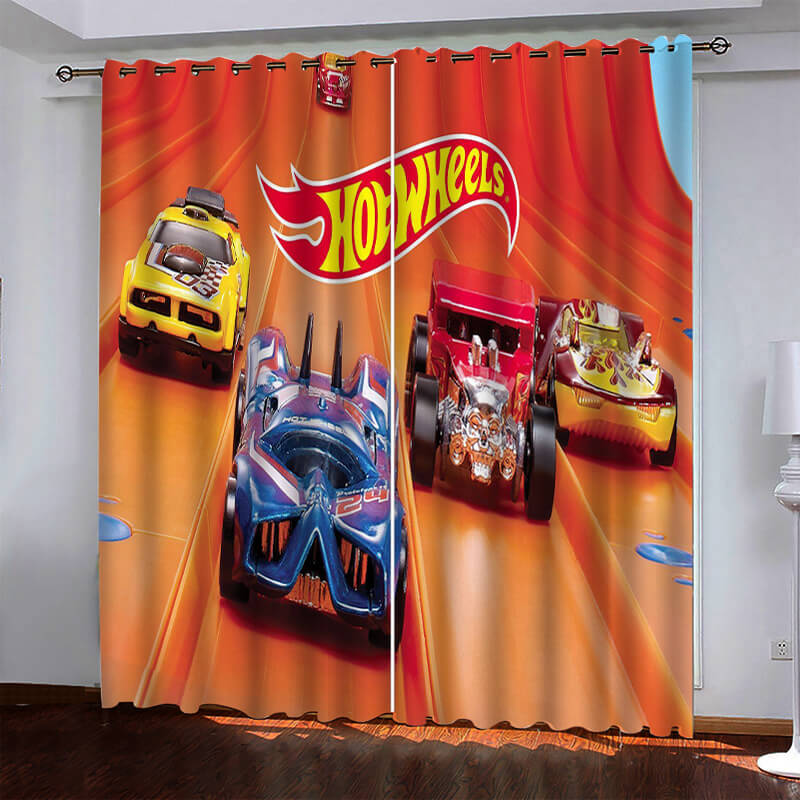 Car Model Hot Wheels Curtains Blackout Window Drapes