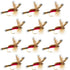 Red Humpy Classic Hair Wing Dry Fly - 1 Dozen Flies Hook Size 14