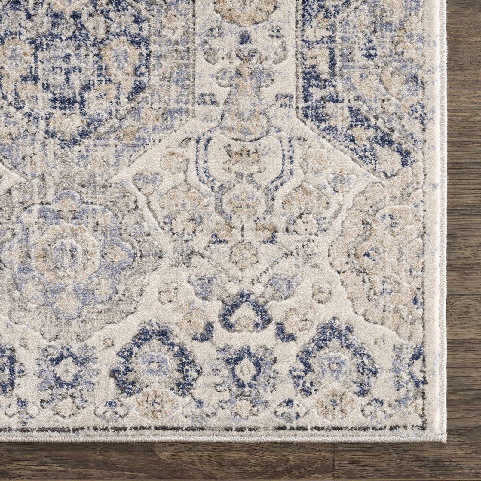 Alfombra Parkerfield en tonos crema y azul