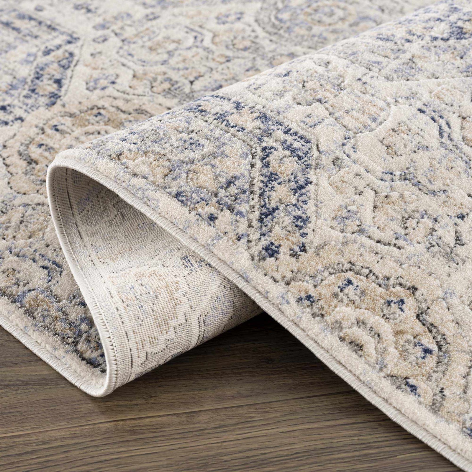 Alfombra Parkerfield en tonos crema y azul