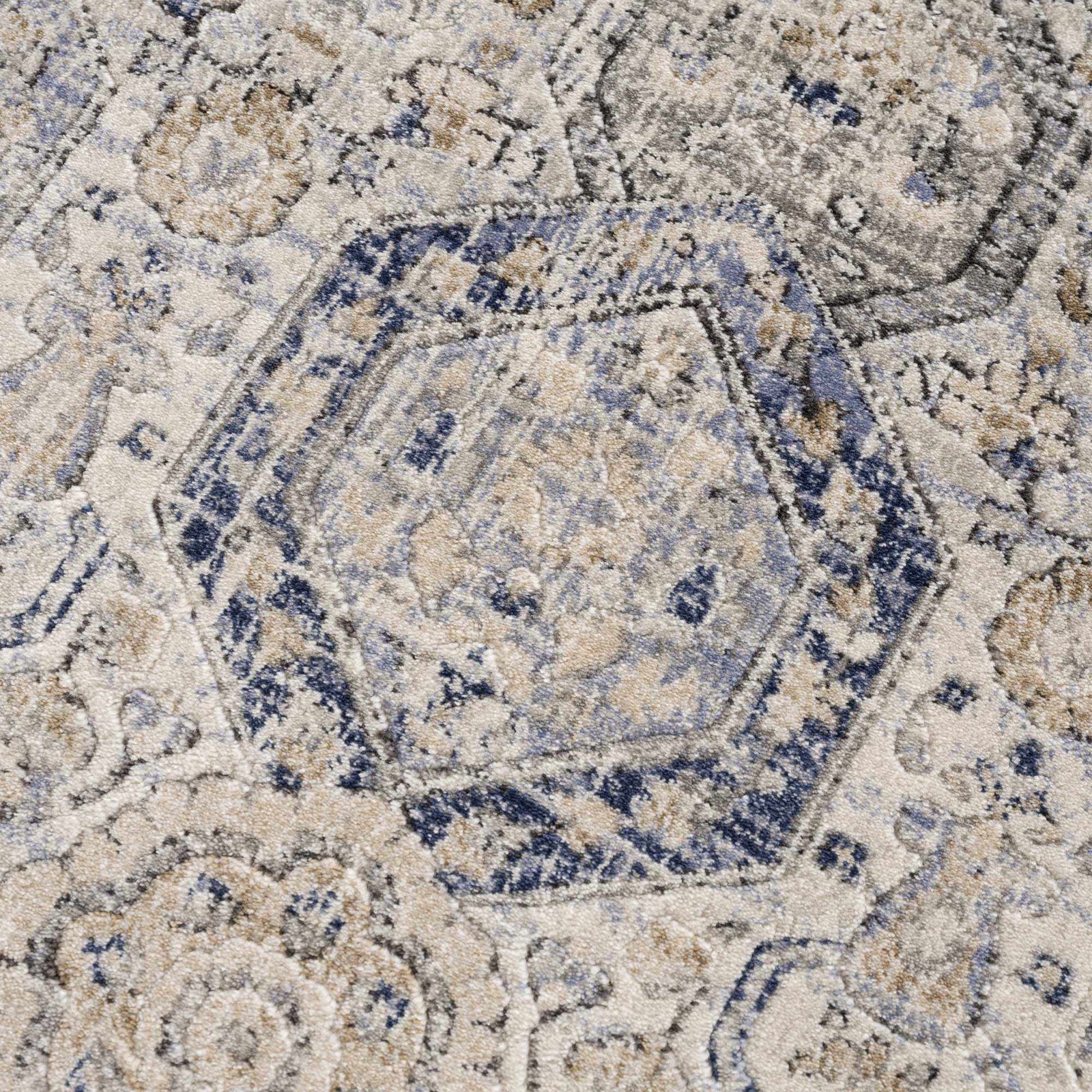 Alfombra Parkerfield en tonos crema y azul