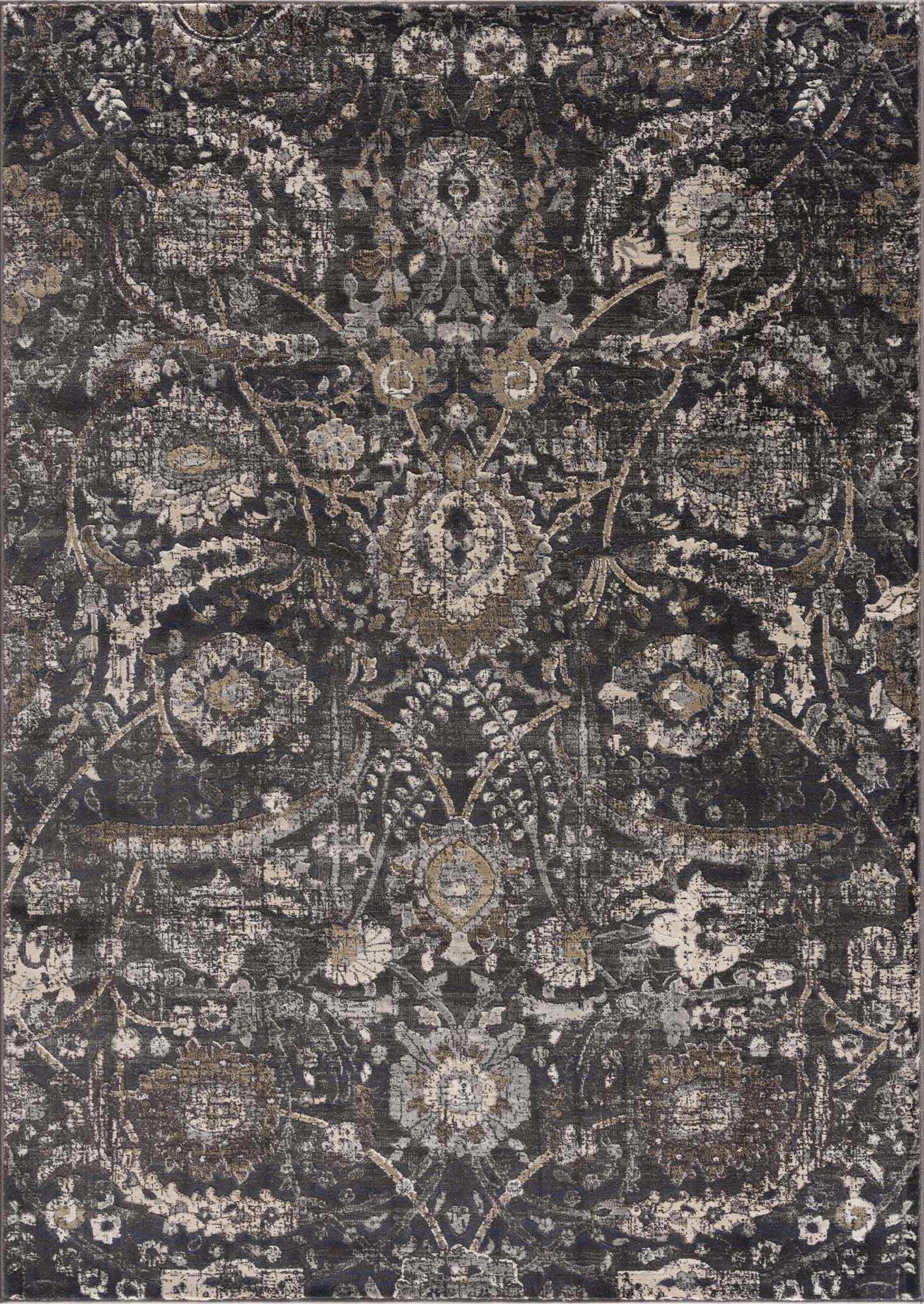 Alfombra estilo georgiano en color carbón