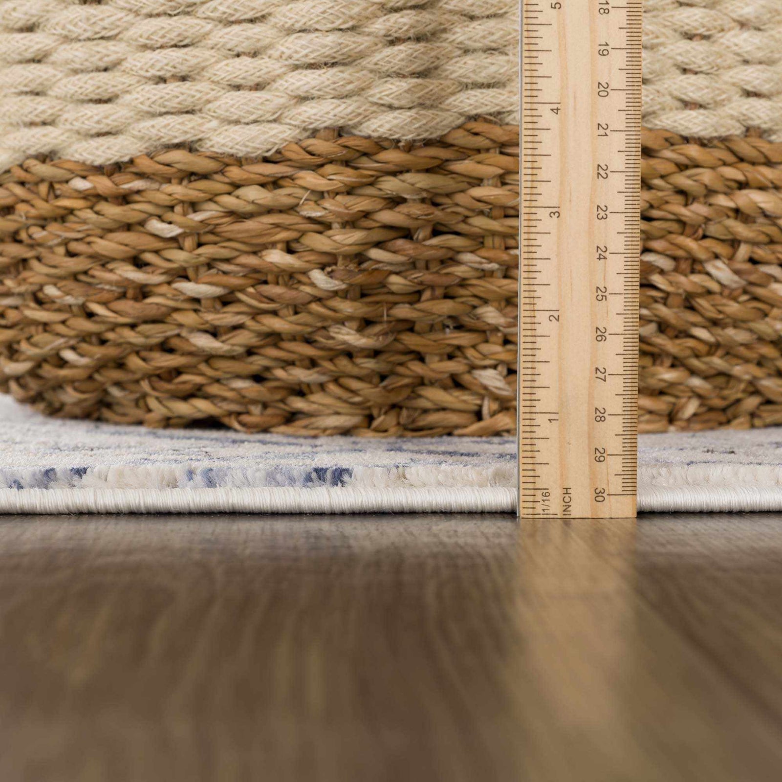 Alfombra Oushak azul y beige georgiana