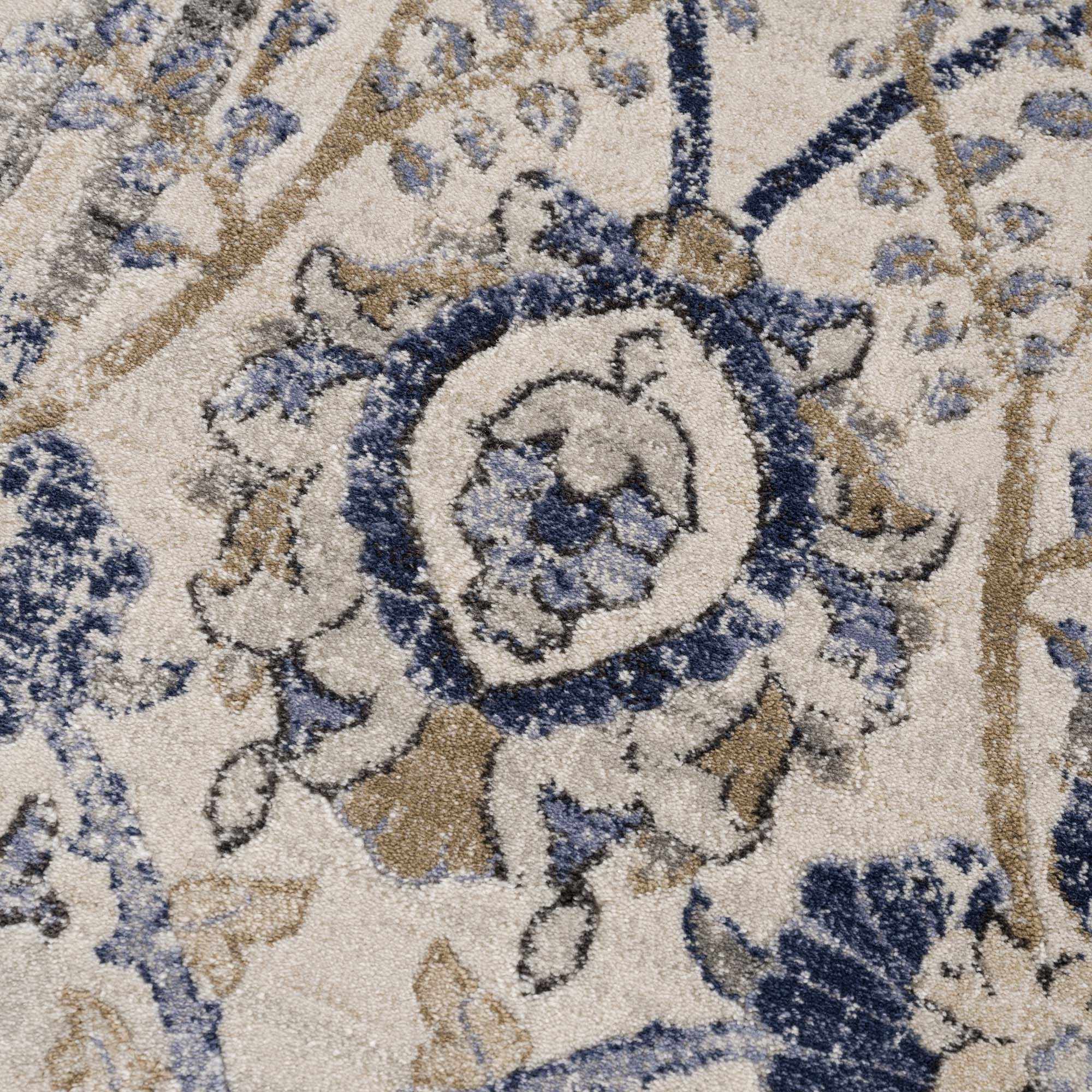 Alfombra Oushak azul y beige georgiana