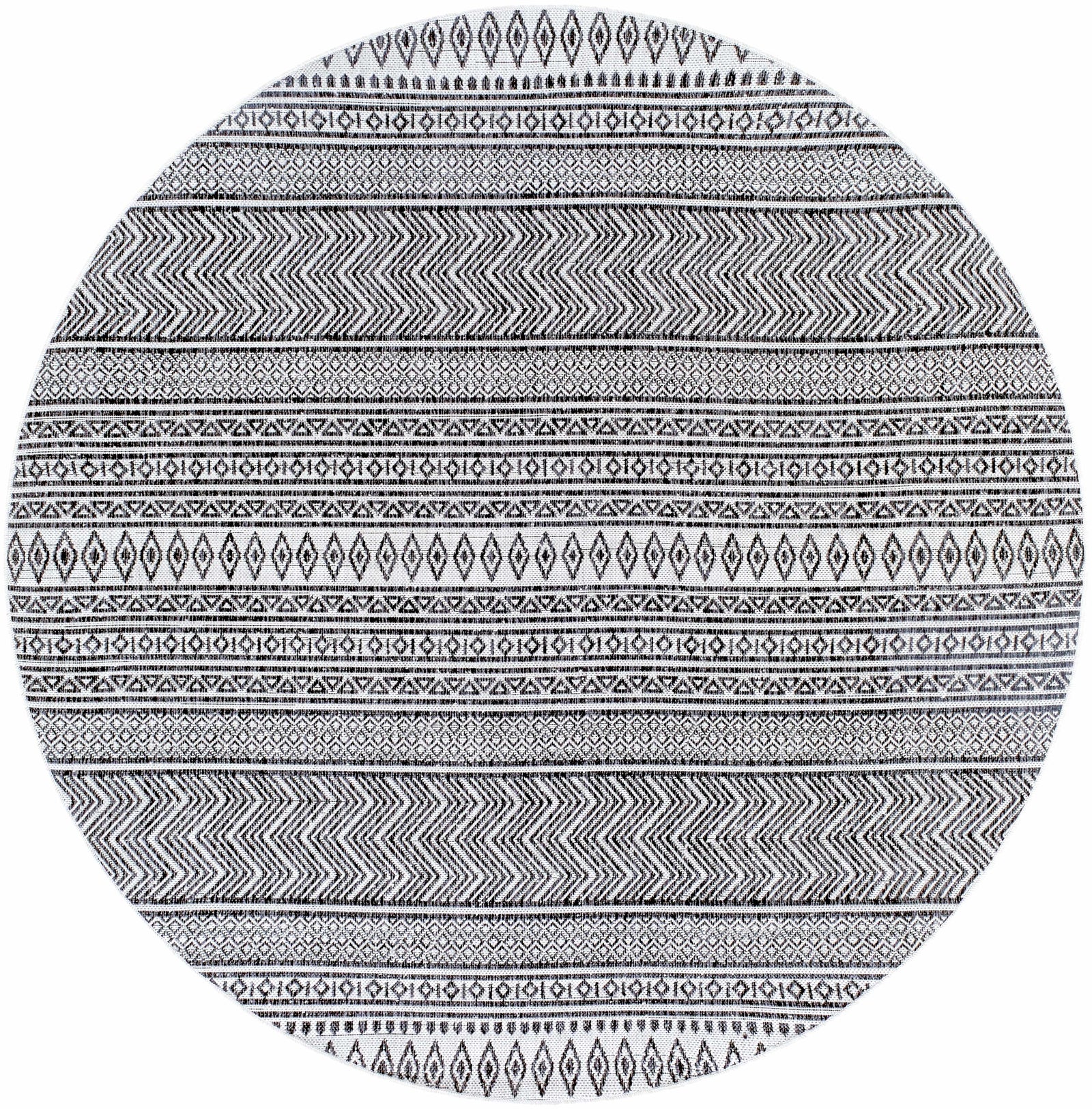 Alfombra para exteriores en blanco y negro de Imboden