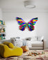 Arte de pared contemporáneo con mariposas de acrílico espejado