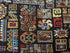 DaDa Bedding Set of 4-Pieces Ethnic Ornaments Geometric Black Tapestry Dining Placemats 13” x 19” (18118)