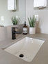 Lavabo de baño rectangular pequeño Zeek ZP-1611, de 16 x 11 pulgadas