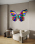 Arte de pared contemporáneo con mariposas de acrílico espejado