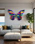 Arte de pared contemporáneo con mariposas de acrílico espejado