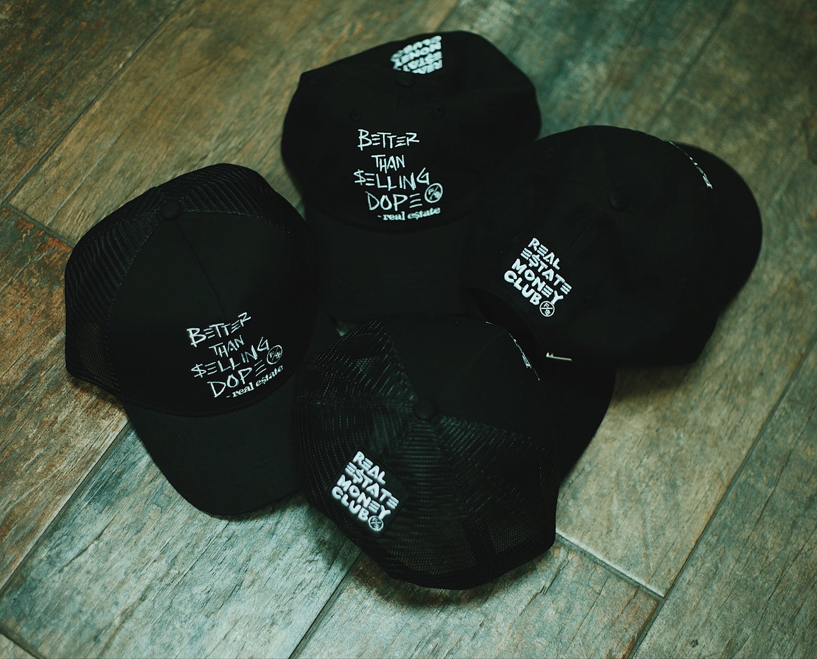 Better Than Selling Dope - Real Estate (Trucker Hat - BLACK)