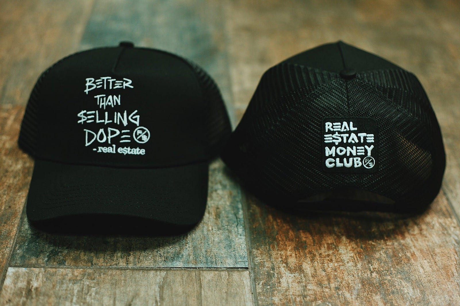 Better Than Selling Dope - Real Estate (Trucker Hat - BLACK)