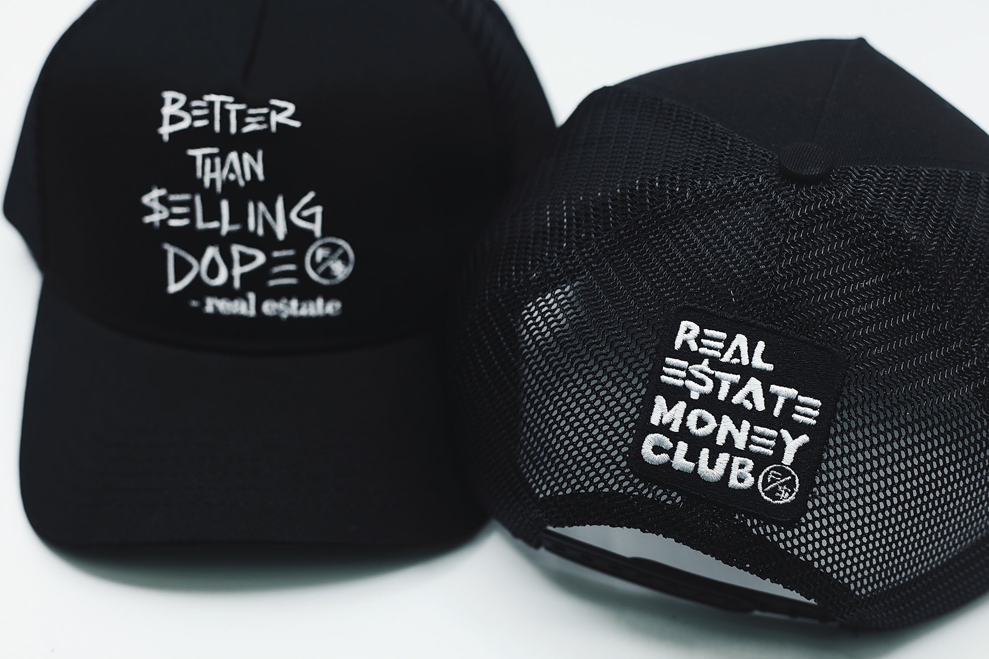 Better Than Selling Dope - Real Estate (Trucker Hat - BLACK)