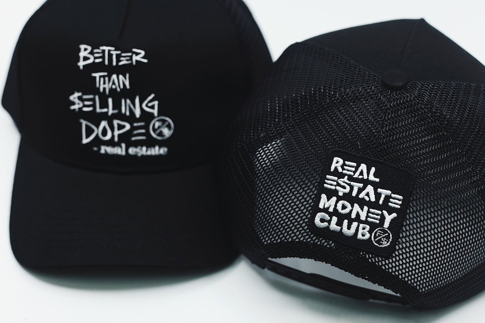Better Than Selling Dope - Real Estate (Trucker Hat - BLACK)