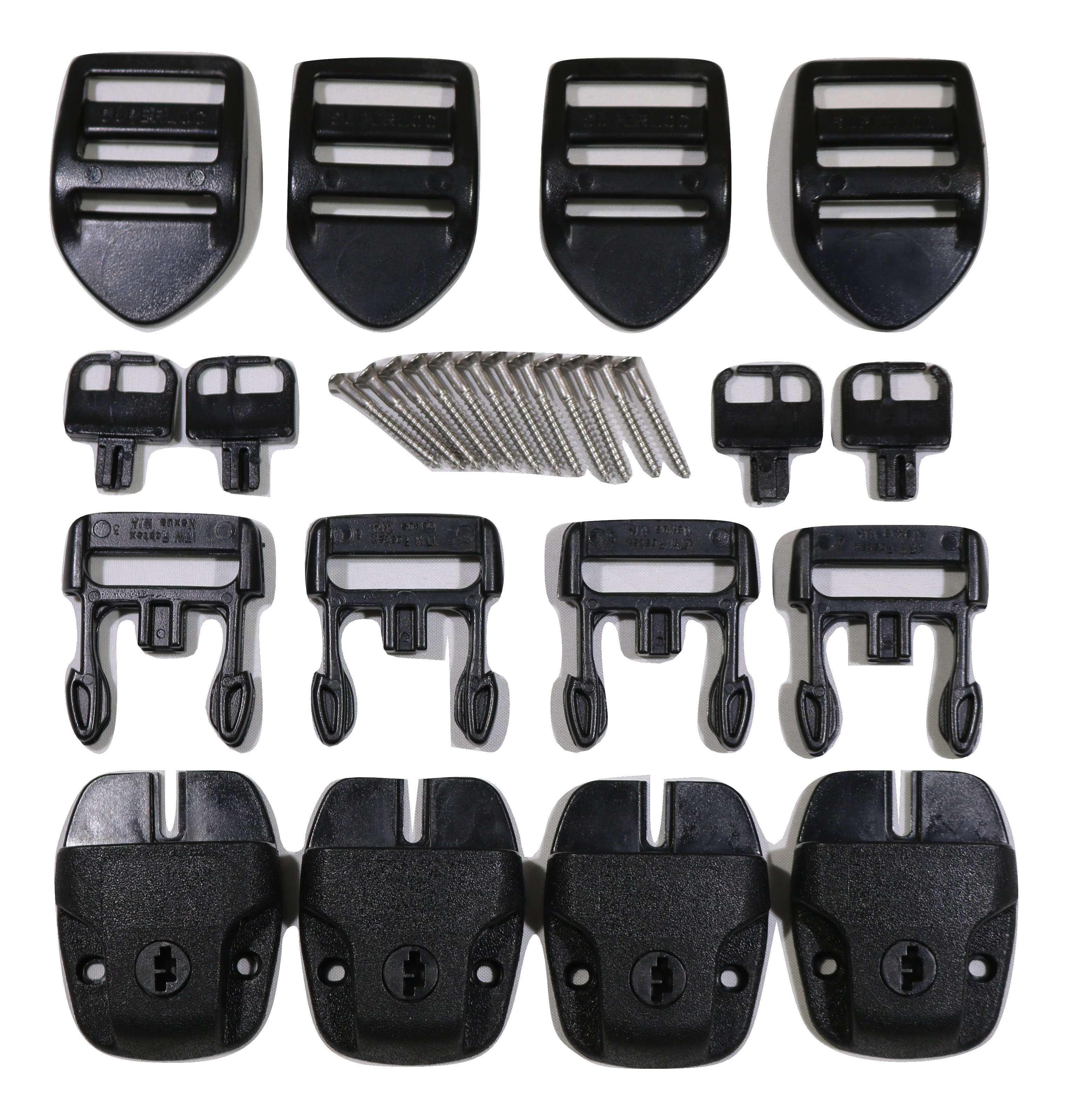 Kit de reemplazo de hebilla de plástico para cerradura Nexus de cubierta estándar de spa o jacuzzi | Paquete de 4