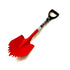 Pala corta Krazy Beaver para ATV/UTV (cabeza roja texturizada/mango negro) 