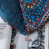 DaDa Bedding Farmhouse Bohemian Native Rustic Navy Blue Geometric Diamond Shapes Bedspread Set (KSX-001)