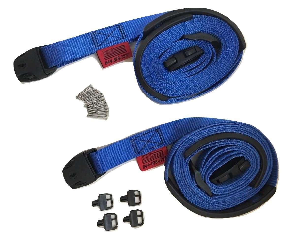 Kit completo de correas de viento para cubierta de spa azul | OPCIONES DE TAMAÑO