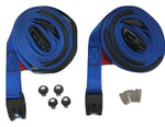 Kit de 2 correas cortavientos con hebilla ACW azul para bañera de hidromasaje, spa y huracanes | Opciones de tamaño