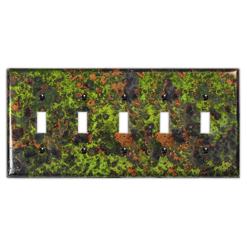 Irish Moss Copper - 5 Toggle Wallplate