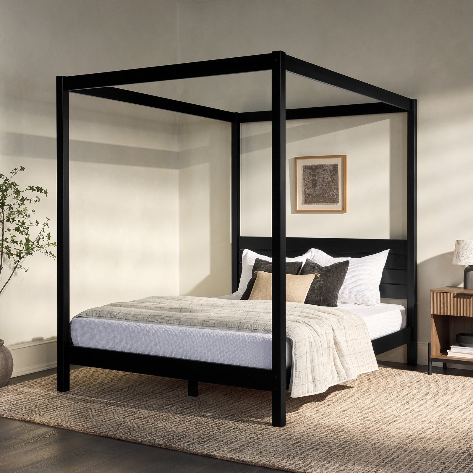 Colección de armazones de cama con dosel de madera maciza de Isla
