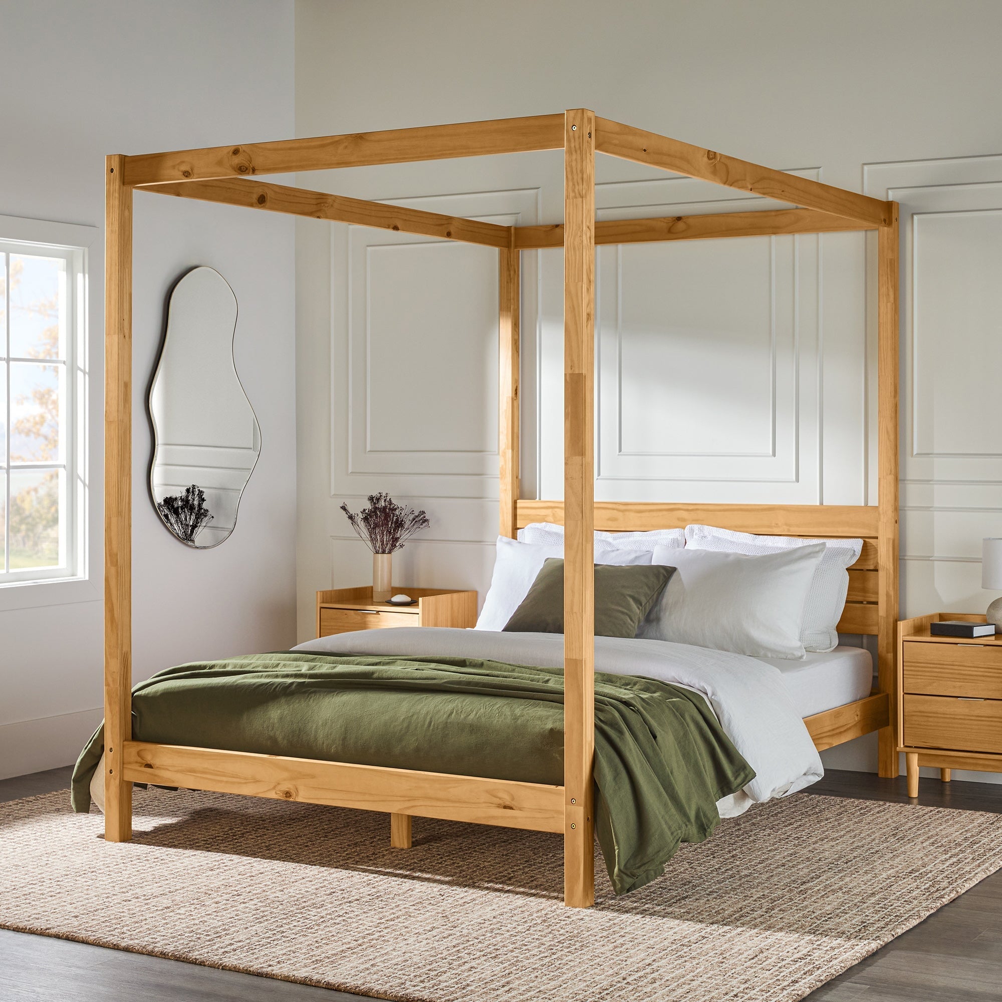 Colección de armazones de cama con dosel de madera maciza de Isla