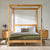 Colección de armazones de cama con dosel de madera maciza de Isla