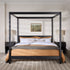 Colección de armazones de cama con dosel de madera maciza de Isla