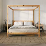 Colección de armazones de cama con dosel de madera maciza de Isla