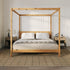 Colección de armazones de cama con dosel de madera maciza de Isla