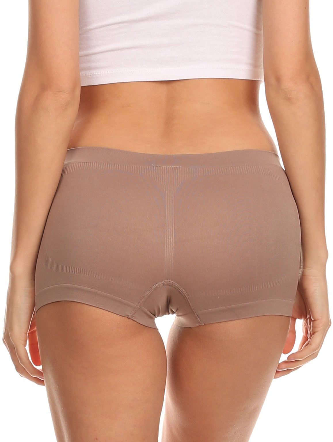 Braguitas Sakkas elásticas sin costuras para mujer (paquete de 6)