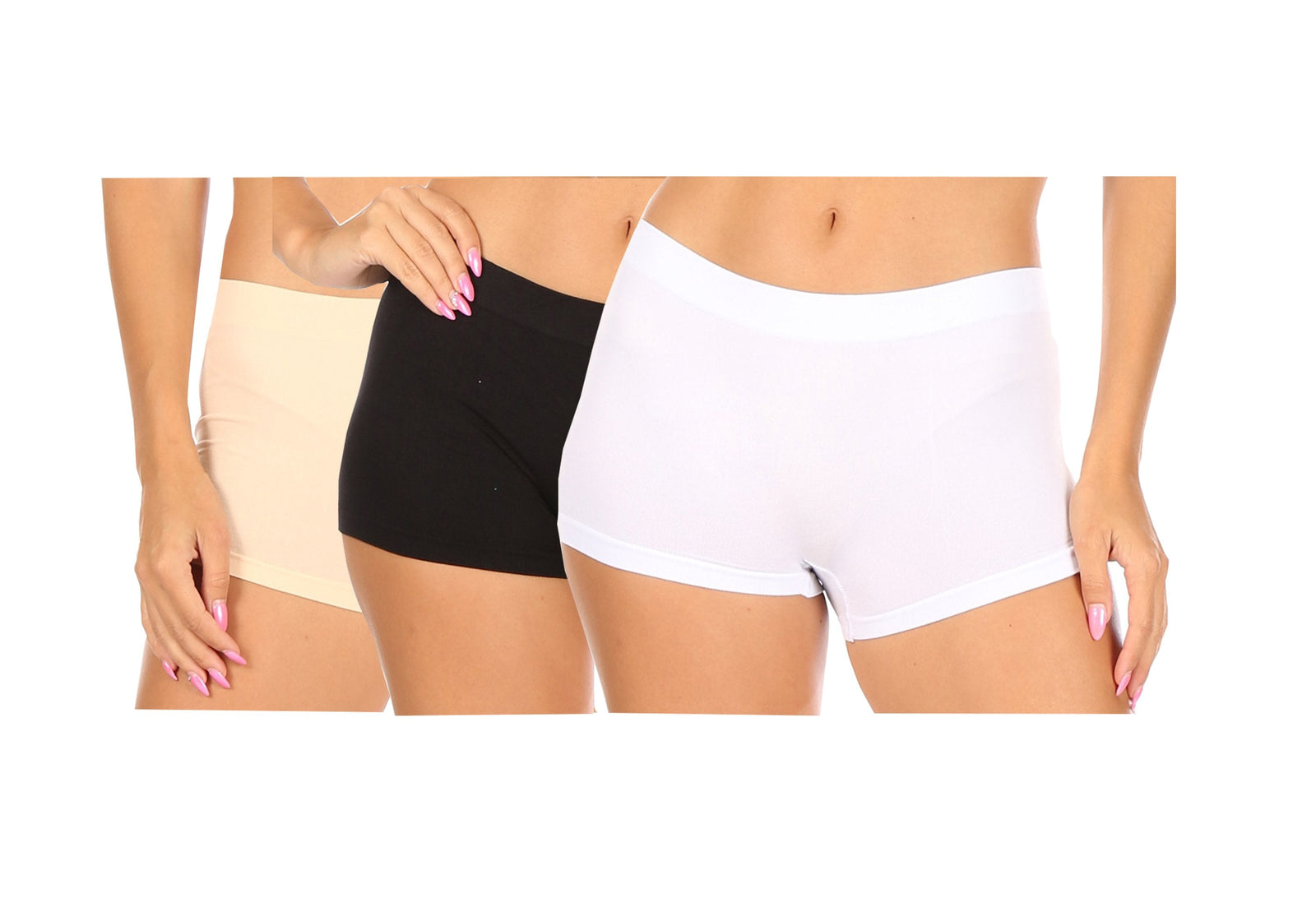 Braguitas Sakkas elásticas sin costuras para mujer (paquete de 6)