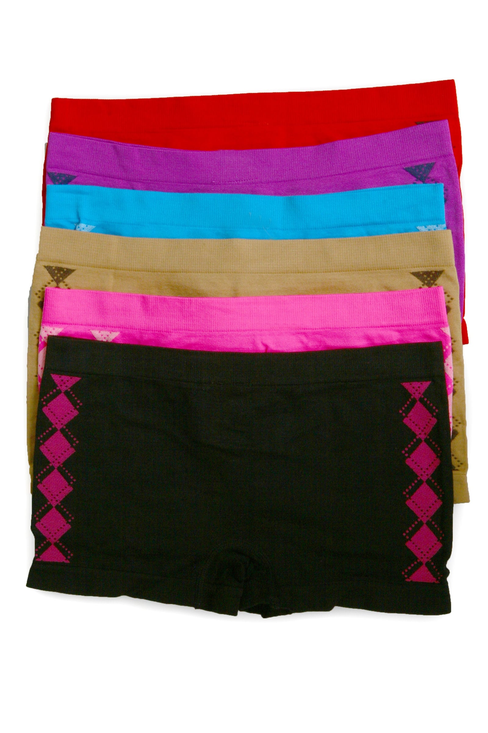 Braguitas Sakkas elásticas sin costuras para mujer (paquete de 6)