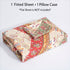 DaDa Bedding Botanical Cranberry Sage Chevron Floral Fitted Bed Sheet w/ Pillow Cases (JHW-924-Fitted)
