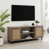 Mueble de TV de 58" con 2 puertas de madera y ratán