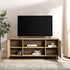 Mueble de TV de 58" con 2 puertas de madera y ratán