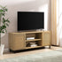 Mueble de TV de 58" con 2 puertas de madera y ratán