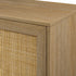 Mueble de TV de 58" con 2 puertas de madera y ratán