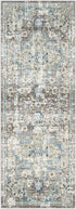 Alfombra lavable gris y azul Cabacungan