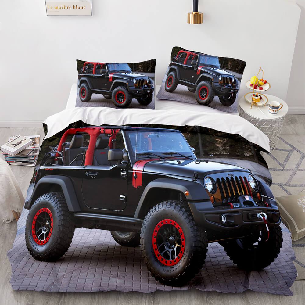 Juego de ropa de cama con funda de edredón para vehículo todoterreno Jeep 4X4
