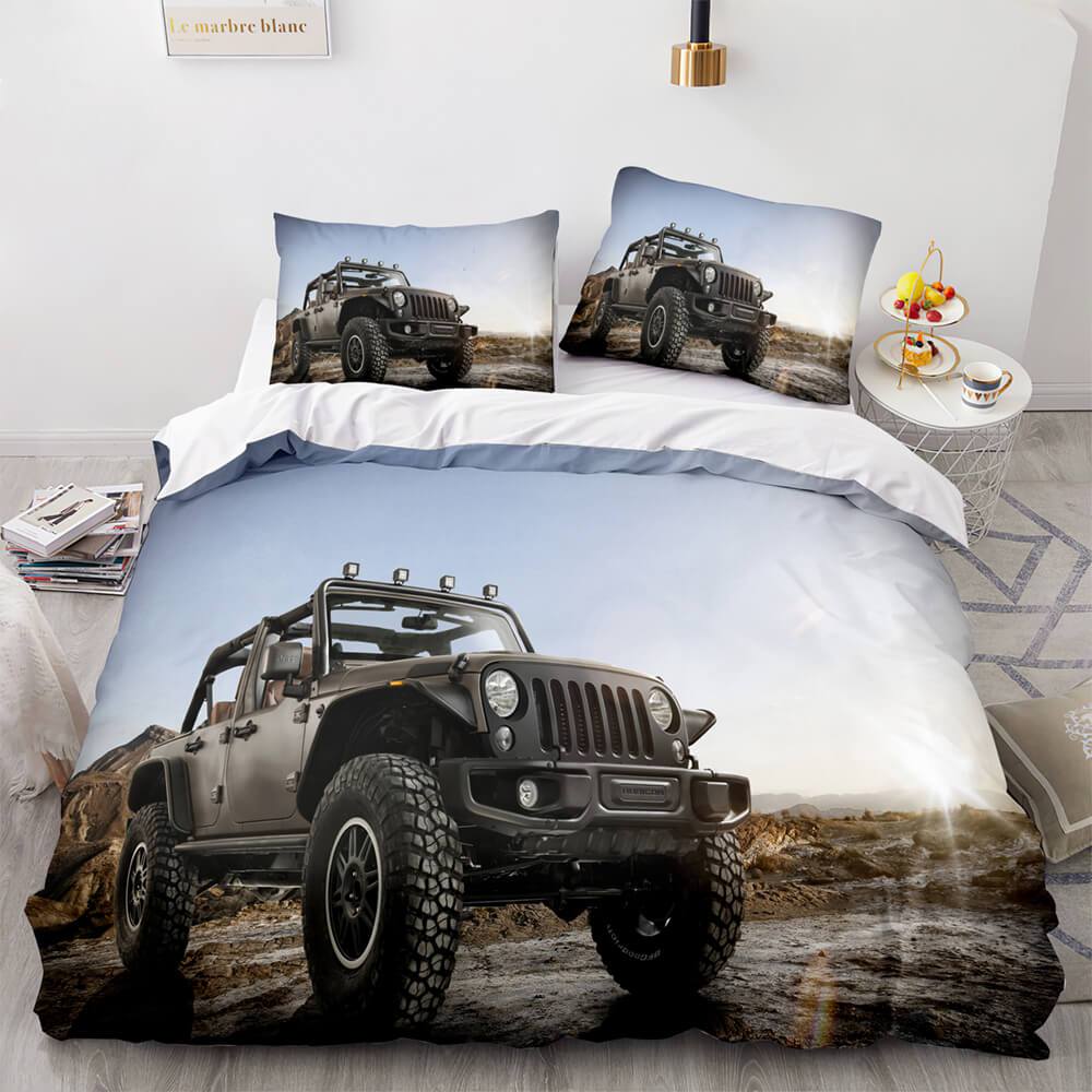 Juego de ropa de cama con funda de edredón para vehículo todoterreno Jeep 4X4