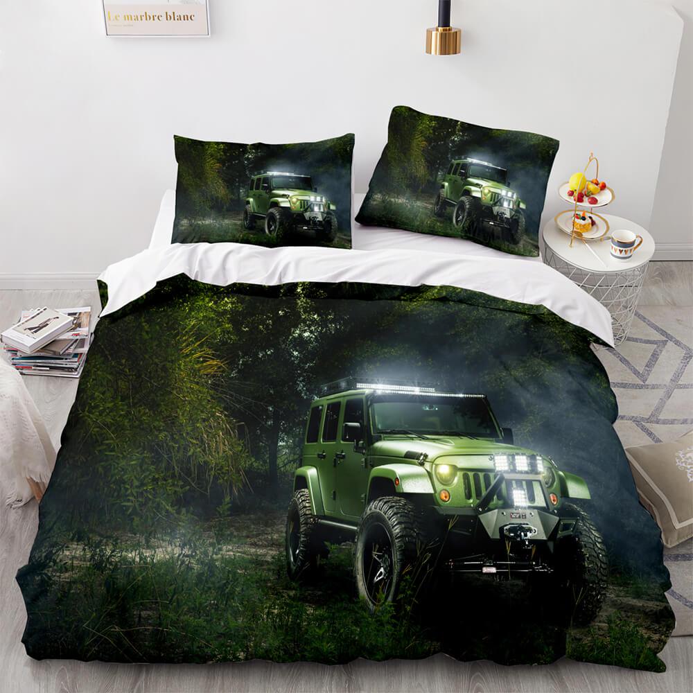 Juego de ropa de cama con funda de edredón para vehículo todoterreno Jeep 4X4