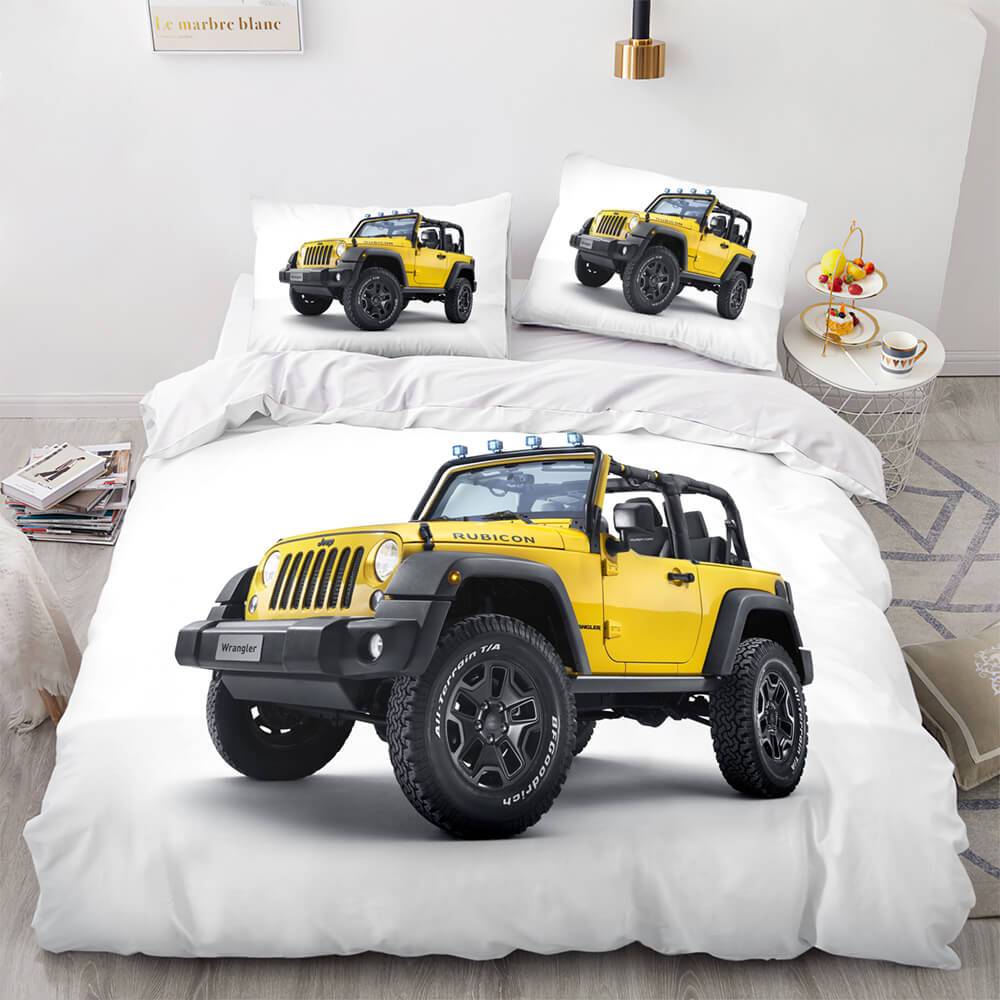 Juego de ropa de cama con funda de edredón para vehículo todoterreno Jeep 4X4